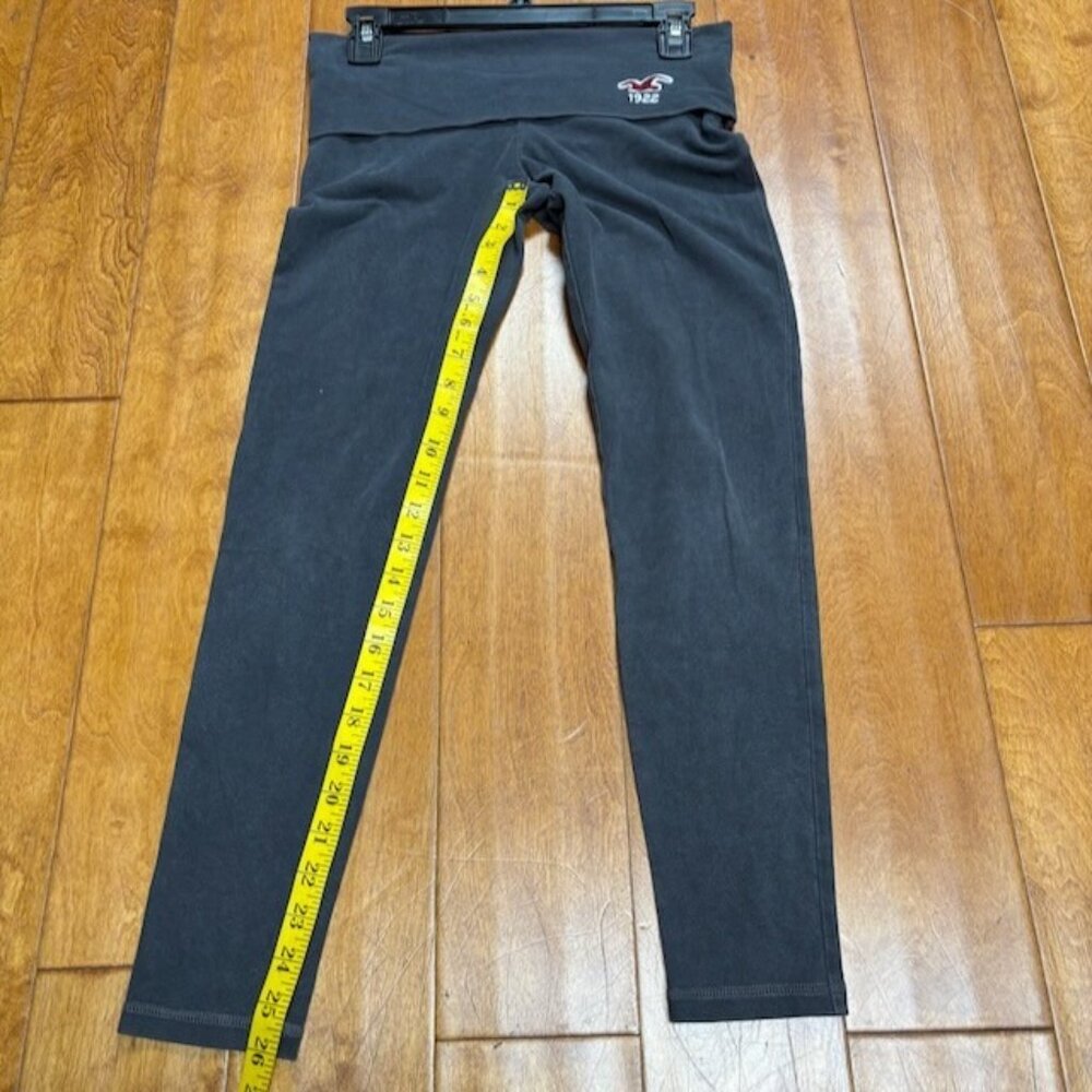 Vintage Hollister Y2K Fold Over Leggings Size S Spellout Logo 90s Embroidered - Picture 6 of 9